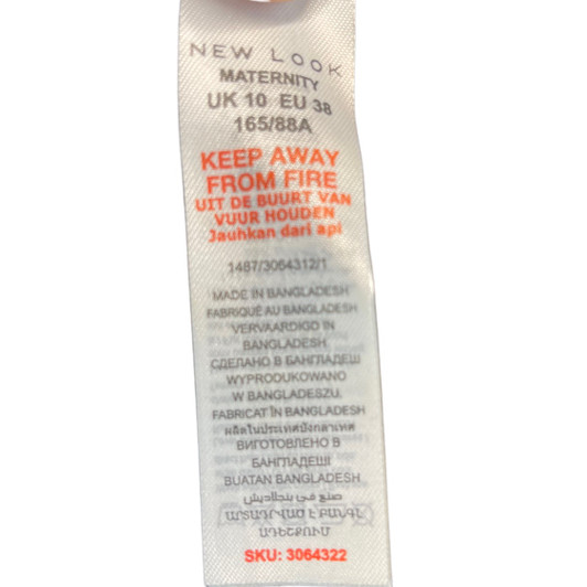 Black New Look Crochet Collar Sleeveless Maternity A Line Dress (Secondhand - Size 10) 