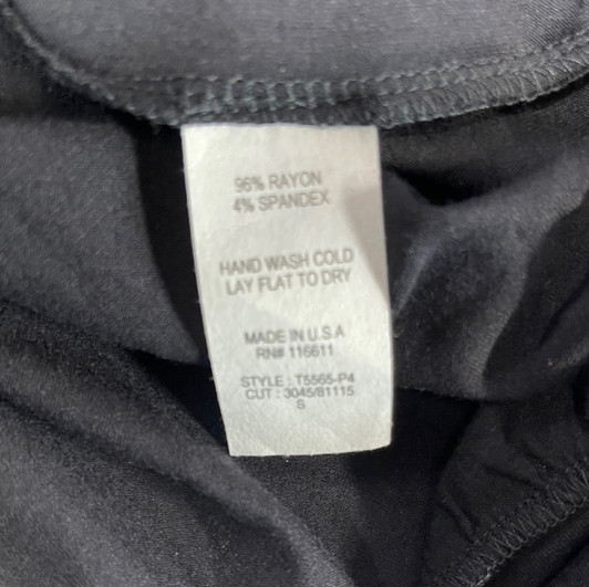 *New* Maternal America Black Banded Maternity Top 3/4 Sleeve Blouse Top