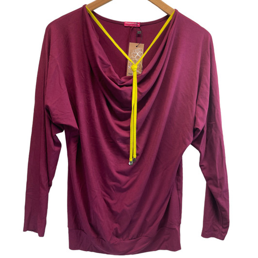*New* Ruby Burgundy Happymum Maternity Long Tee Top(Gently Used - Size)