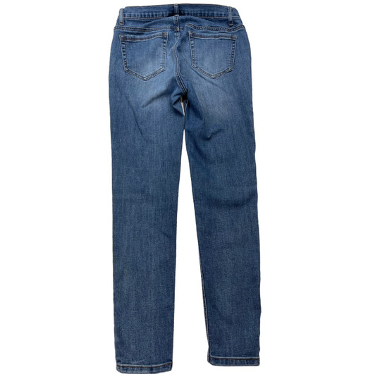 Indigo Blue Light Distressed Half Belly Maternity Skinny Jeans | Gently Used - Size Small Indigo Blue Light Distressed Half Belly Maternity Skinny Jeans | Gently Used - Size Small