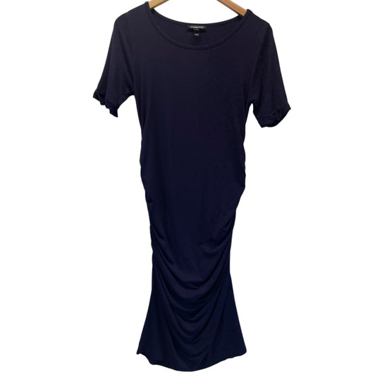 Susana Monaco Crew Slit Sleeveless Dress in Caviar