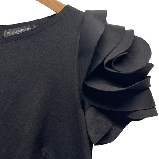  Pietro Brunelli Black Capri Designer Maternity Dress | Gently Used - Size X-Small