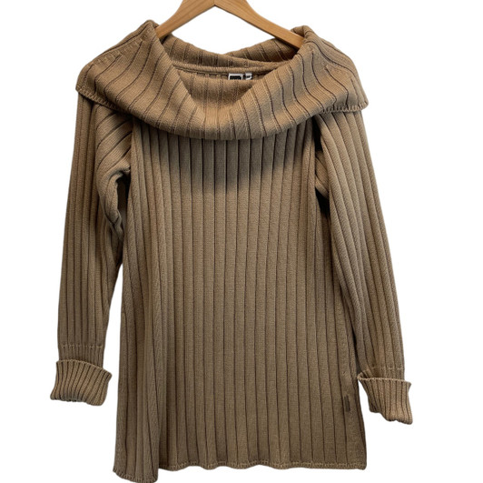 Tan Beige Noppies Maternity Cowl Neck Heavy Sweater (Like New - Size Medium/Large)