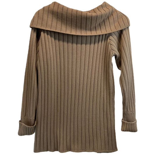 Tan Beige Noppies Maternity Cowl Neck Heavy Sweater (Like New - Size Medium/Large)