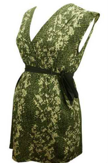 Brown Animal Print Motherhood Maternity Sleeveless Tunic (Size Small)