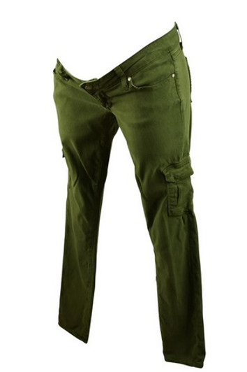 Forest Green Paige Premium Denim Maternity Straight Cut Pants (Gently Used - Size 25)