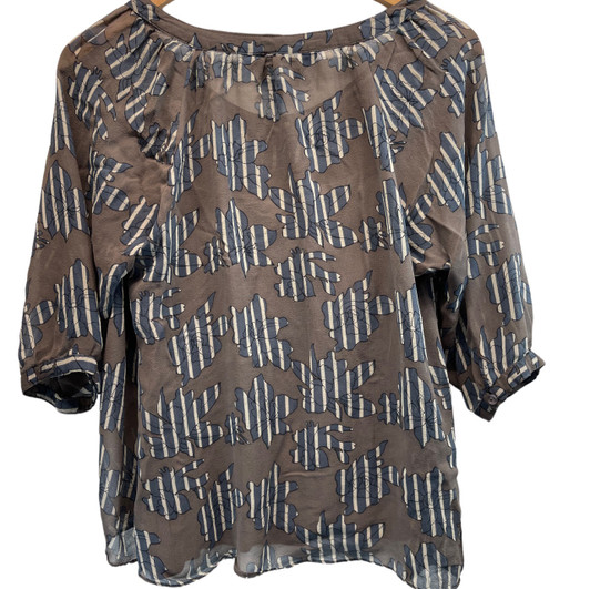 Brown Floral Pattern Liquid New York for A Pea in the Pod Collection (Like New - Size Large)