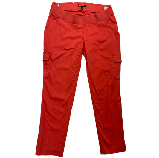 Orange Isabella Oliver Sateen Cargo Maternity Pants  (Like New - Size 4)
