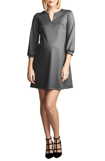 *New* Heather Charcoal Maternal America Layered Maternity Dress (Size X-Small) *New* Heather Charcoal Maternal America Layered Maternity Dress (Size X-Small)