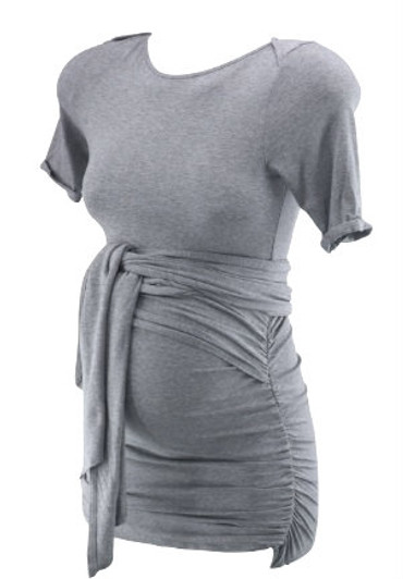 Gray Isabella Oliver Maternity Wrap Maternity Short Sleeve Top (Like New - Size 0 / USA 0-2)