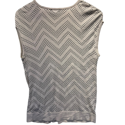 Tan A Pea in the Pod Knit Diamond Dotted Chevron Pattern Maternity Tee (Gently Used - Size Large)