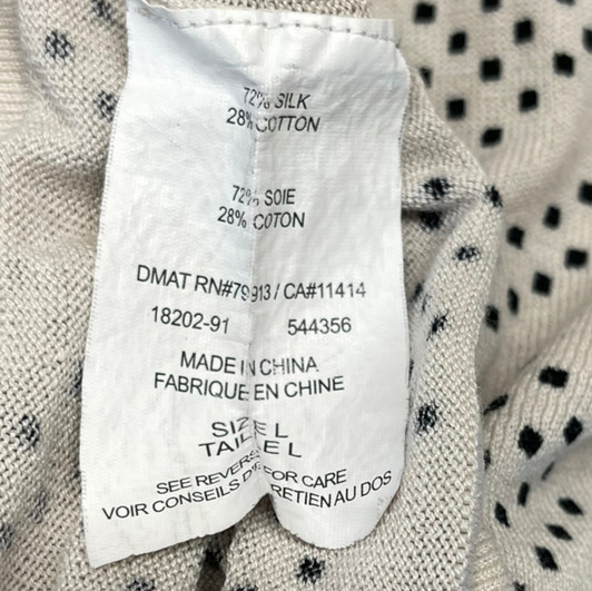 Tan A Pea in the Pod Knit Diamond Dotted Chevron Pattern Maternity Tee (Gently Used - Size Large)