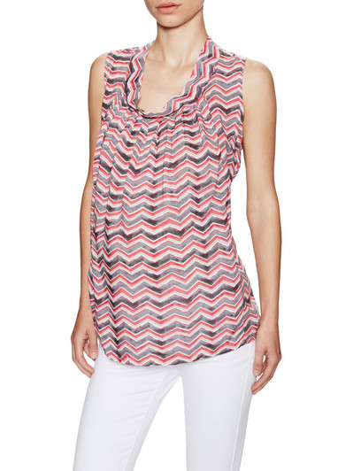 *New* Pink Chevron Print Loyal Hana Nicole Sleeveless Nursing Blouse  *New* Pink Chevron Print Loyal Hana Nicole Sleeveless Nursing Blouse