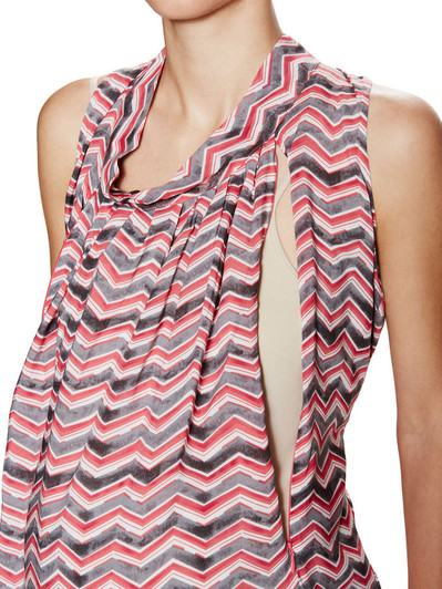 *New* Pink Chevron Print Loyal Hana Nicole Sleeveless Nursing Blouse  *New* Pink Chevron Print Loyal Hana Nicole Sleeveless Nursing Blouse