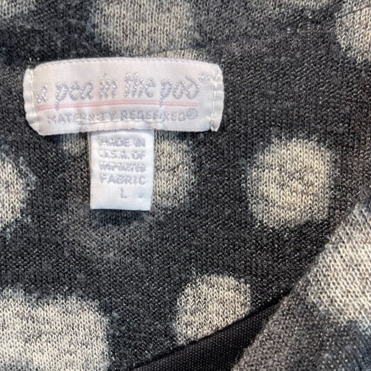 Charcoal Spotted A Pea in the Pod Maternity Dress (Gently Used - Size Large) Charcoal Spotted A Pea in the Pod Maternity Dress (Gently Used - Size Large)