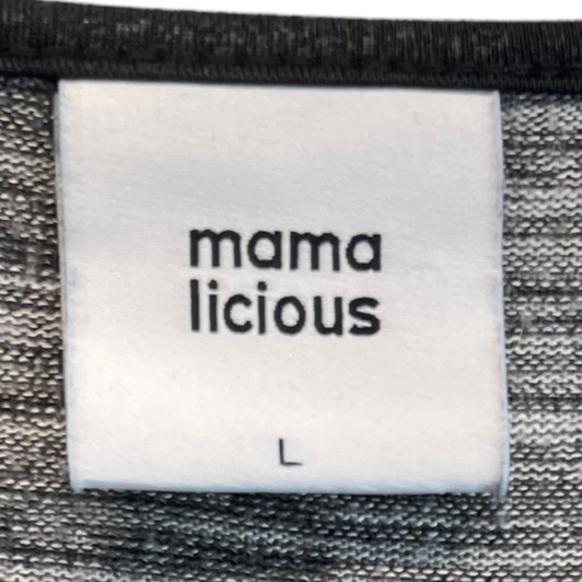 Black and Gray Knit Mamalicious Maternity Color Block Maternity  Dress (Like New - Size Large)