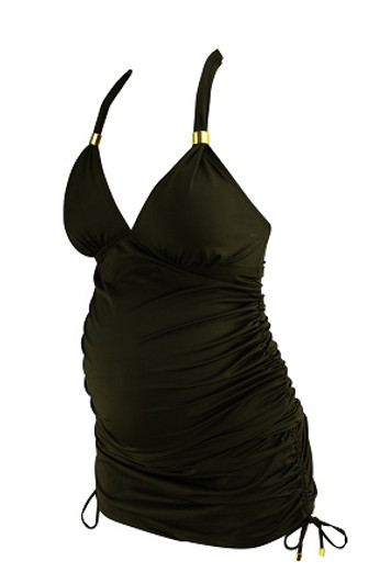 *New* Black A Pea In The Pod Maternity Gold Tassel Halter Top 2 Piece Tankini Maternity Swimsuit Set *New* Black A Pea In The Pod Maternity Gold Tassel Halter Top 2 Piece Tankini Maternity Swimsuit Set