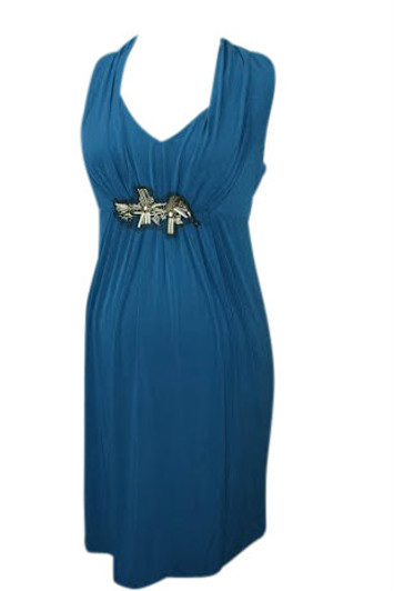 *New* Lagoon Embellished Maternity Dress by A Pea in a Pod (Size Small)