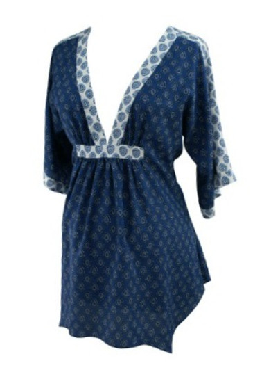 Lapis Blue Racheal Zoe Exclusively for A Pea in the Pod Maternity Collection Blouse (Gently Used - Size Medium) 