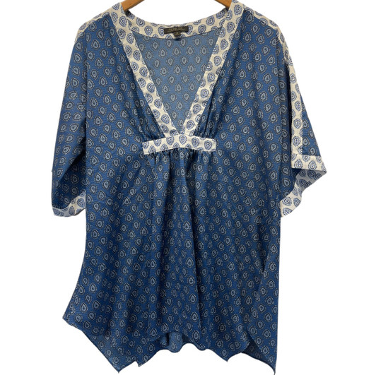 Lapis Blue Racheal Zoe Exclusively for A Pea in the Pod Maternity Collection Blouse (Gently Used - Size Medium) 