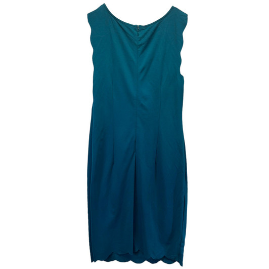 *New* Teal Green A Pea in the Pod Maternity Scalloped Trim Maternity Dress With Missing Belt (Size Small)