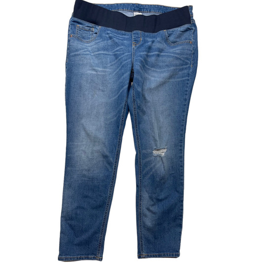 Blue Maternity Distressed Old Navy Maternity Boyfriend Skinny Jeans (Gently Used - Size 14R) Blue Maternity Distressed Old Navy Maternity Boyfriend Skinny Jeans (Gently Used - Size 14R)
