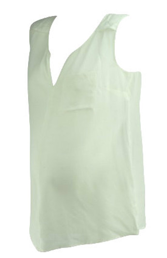 *New* Cream A Pea In The Pod Maternity Sleeveless V-Neck Chiffon Front Pocket Maternity Blouse *New* Cream A Pea In The Pod Maternity Sleeveless V-Neck Chiffon Front Pocket Maternity Blouse