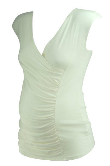 *New* Cream A Pea in the Pod Maternity Ruched Casual Maternity T-Shirt (Size Small) *New* Cream A Pea in the Pod Maternity Ruched Casual Maternity T-Shirt (Size Small)