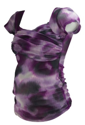 Purple Sweet Pea Maternity Short Sleeve Cross Stitch Maternity Top (Like New - Size Small) Purple Sweet Pea Maternity Short Sleeve Cross Stitch Maternity Top (Like New - Size Small)