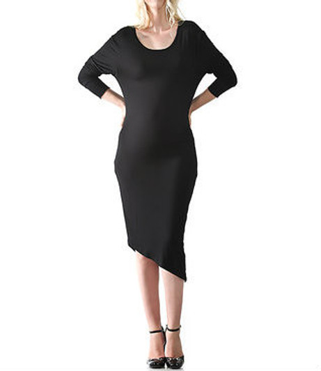 Black Madeleine Studio 18 Maternity Scoop Neck Parker Maternity Dress (Like New - Size X-Large) 