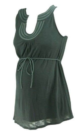 *New* Black Oh Baby! Maternity Sleeveless Ribbon Detailed Maternity Blouse (Size Small)