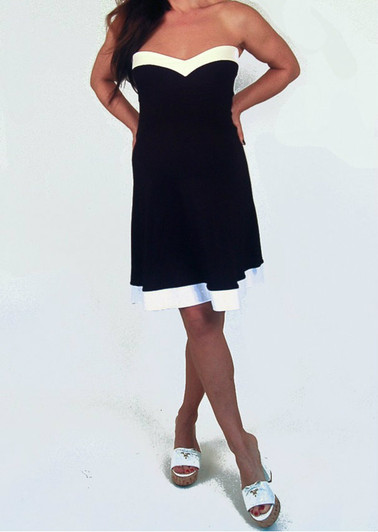 *New* Black & White Trim Nicole Michelle Maternity Color Block Mini Dress (Size - Medium *New* Black & White Trim Nicole Michelle Maternity Color Block Mini Dress (Size - Medium