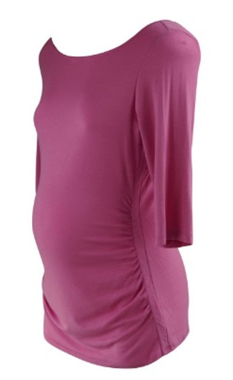*New* Bubble Gum Pink A Pea in the Pod Maternity Long Sleeve Ruched Scoop Neck Maternity Top (Size Large) *New* Bubble Gum Pink A Pea in the Pod Maternity Long Sleeve Ruched Scoop Neck Maternity Top (Size Large)