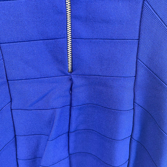 Electric Blue Pencil Fit Exposed Zipper Maternity Dress by Eight Sixty for A Pea in the Pod Collection (Like New - Size Medium) Electric Blue Pencil Fit Exposed Zipper Maternity Dress by Eight Sixty for A Pea in the Pod Collection (Like New - Size Medium)