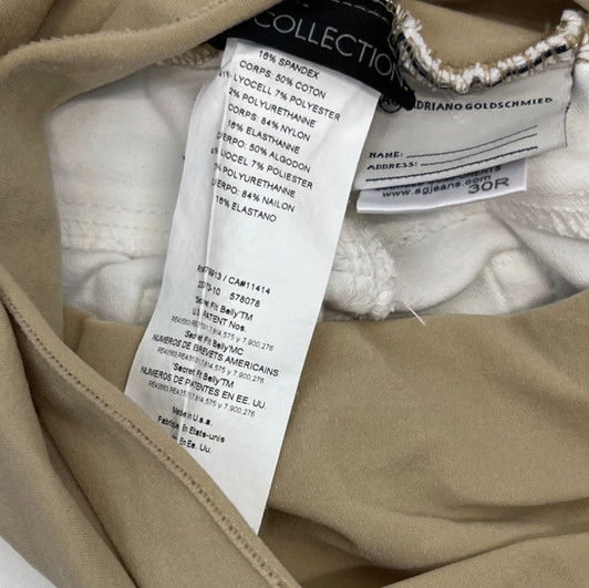 White AG Adriano Goldschmied for A Pea in the Pod Collection Maternity Skinny Maternity Jeans (Gently Used - Size 30)  White AG Adriano Goldschmied for A Pea in the Pod Collection Maternity Skinny Maternity Jeans (Gently Used - Size 30)