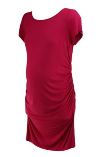 *New* Hot Pink A Pea in the Pod Maternity Scoop Neck Exposed Back Summer Maternity Dress (Size Large)