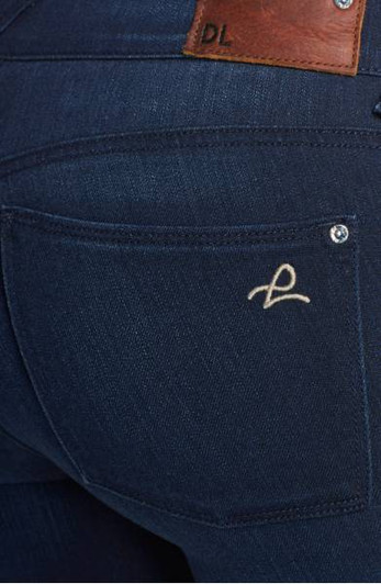 Dark Wash DL 1961 "Nicky" Maternity Mid Rise Cigarette Jeans (Gently Used - Size 24)