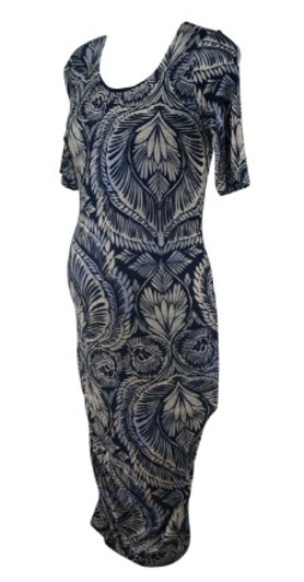 White A Pea in the Pod Maternity Paisley Print Neck 3/4 Sleeve Ruched Maternity Dress (Like New - Size Small) White A Pea in the Pod Maternity Paisley Print Neck 3/4 Sleeve Ruched Maternity Dress (Like New - Size Small)