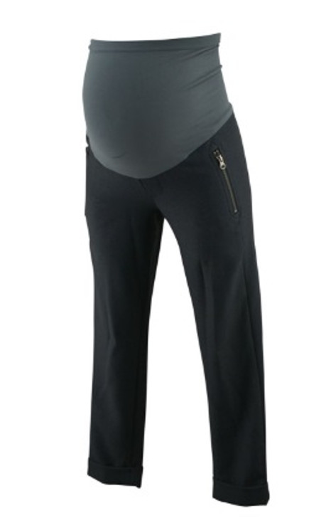 *New* Dark Gray A Pea in the Pod Maternity Cropped and Cuffed Versatile Zipper Detailed Maternity Pants (Size X-Small)