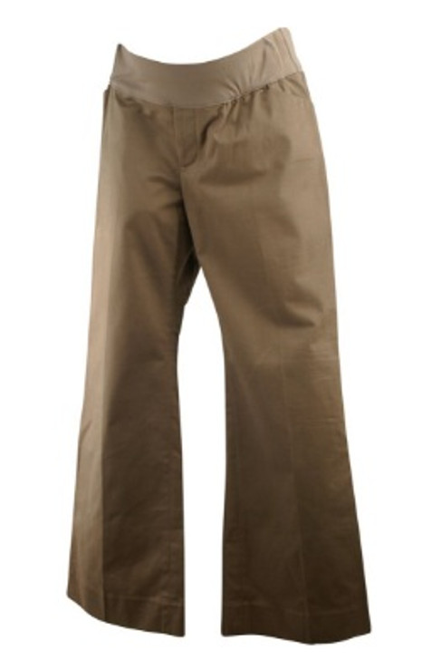 Light Brown GAP Maternity Perfect Trouser Stretch Career Boot Cut Pants (Like New - Size 10 A)