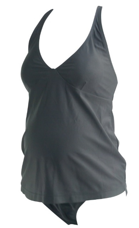 Black Old Navy Maternity Solid Tankini Maternity Swimwear (Gently Used - Size Small)