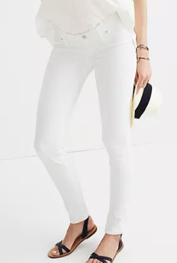 White Madewell Maternity Skinny Jeans 