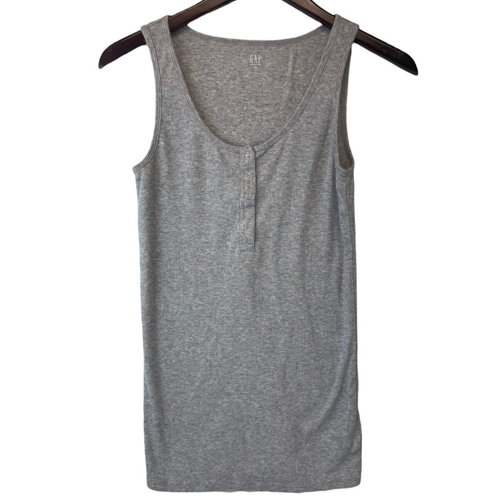 Gray Ribbed GAP Maternoty Tank Top (Gently Used - Size XSmall)