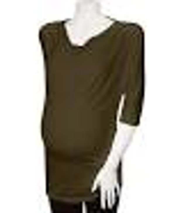 Michael Stars Maternity Sheer Jersey Cowl Neck Top (Pre-Owned)