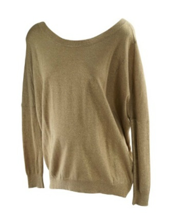 *New* Gold Glitter A Pea in the Pod Maternity Sweater (Size Large)