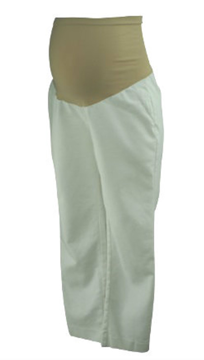 White A Pea in the Pod Maternity Cropped Pants (Like New - Size Medium)