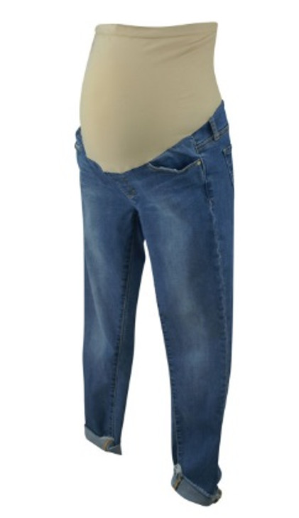 Articles of Society Rene Destructed Straight Leg Maternity Jean