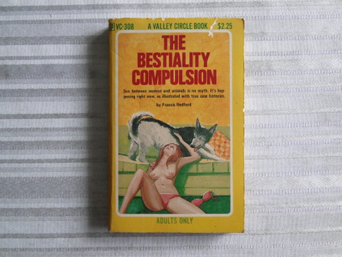 Vintage Adult Paperback Book/Novel The Bestiality Compulsion 1975    SK6