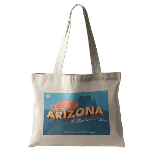 Greetings From Arizona (Natural Canvas Tote)