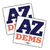 Arizona Democratic Party Official Logo (4" x 4" Vinyl Sticker -- Pack of Two!)